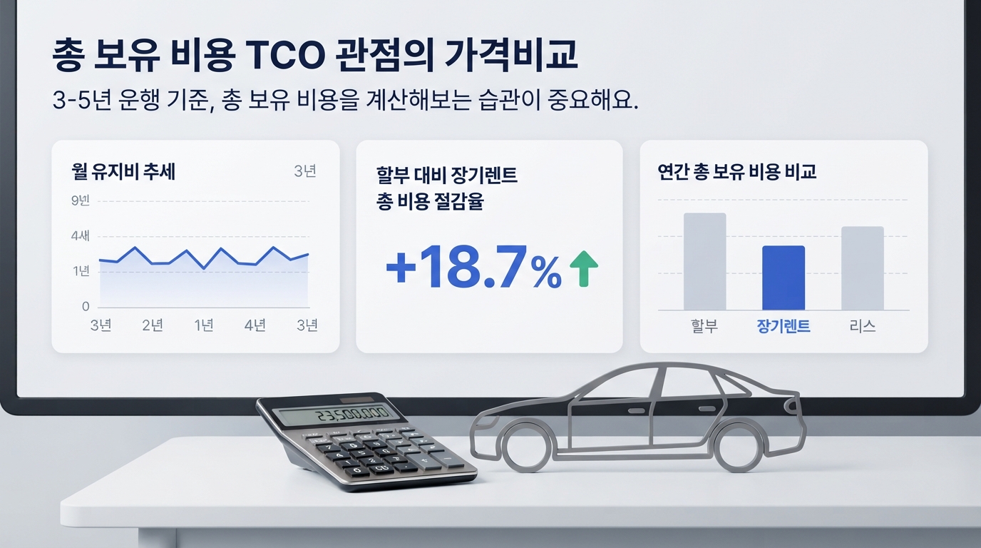 총 보유 비용 TCO 관점의 가격비교